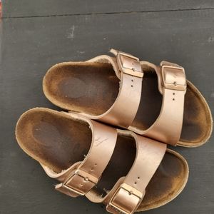 Birkenstock gold rose kids shoes